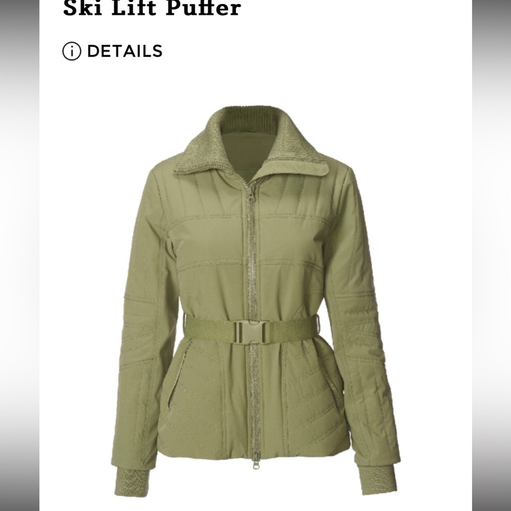 Sage Green Cabi Ski Lift Puffer. Like new.
